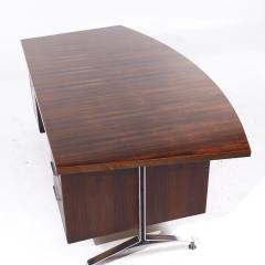  Imperial Furniture Co Imperial Mid Century Rosewood and Chrome Executive Desk - 3824234