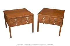  Imperial Furniture Co Mid Century Hollywood Regency Campaign Style End Tables pair - 2978182