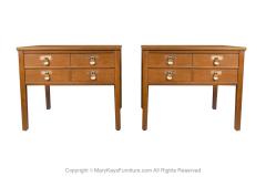  Imperial Furniture Co Mid Century Hollywood Regency Campaign Style End Tables pair - 2978183