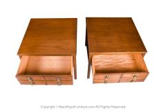  Imperial Furniture Co Mid Century Hollywood Regency Campaign Style End Tables pair - 2978185