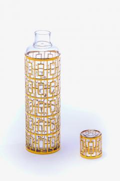  Imperial Glass Company 1960s 22k Gold Shoji Sake Bottle Glasses Set by Imperial Glass Co  - 2165610