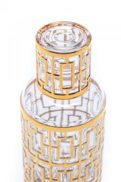  Imperial Glass Company 1960s 22k Gold Shoji Sake Bottle Glasses Set by Imperial Glass Co  - 2165611