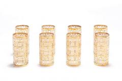  Imperial Glass Company Vintage Imperial Glass Co Shoji Highball Glasses 22 Karat Gold 1960s Set of 8 - 1975166