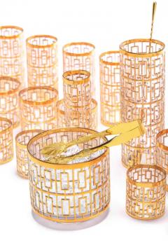 Imperial Glass Company Vintage Imperial Glass Co Shoji Hospitality Bowl 22 Karat Gold 1960s - 3442306