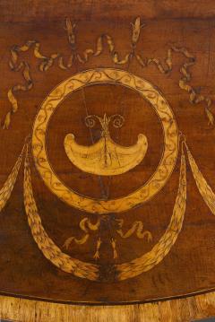  Ince Mayhew Mayhew Ince George III harewood and engraved boxwood marquetry serpentine two door commode - 4589109