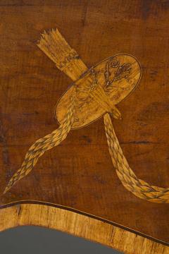  Ince Mayhew Mayhew Ince George III harewood and engraved boxwood marquetry serpentine two door commode - 4589110