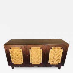  Industria Mueblera Mexico Edmond Spence Mahogany Sideboard Woven Sea Grass Faced Doors Industrial Mueblera - 676424