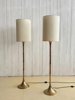  Ingo Maurer Ingo Maurer Pair of Bamboo ML 1 F floor lamps circa 1968 - 4110818