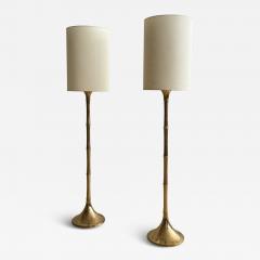  Ingo Maurer Ingo Maurer Pair of Bamboo ML 1 F floor lamps circa 1968 - 4148175