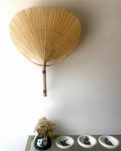  Ingo Maurer Ingo Maurer Uchiwa II Rice Paper and Bamboo Wall Light - 4662283
