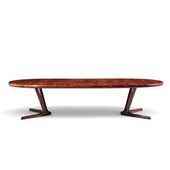  Interform Collection Interform Mid Century Rosewood Expanding Dining Table with 3 Leaves - 4717547