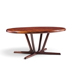  Interform Collection Interform Mid Century Rosewood Expanding Dining Table with 3 Leaves - 4717551