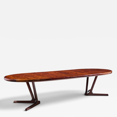  Interform Collection Interform Mid Century Rosewood Expanding Dining Table with 3 Leaves - 4718261