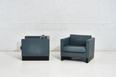  Interiors Crafts Blue Leather Lounge Chairs Ludwig Mies van der Rohe 1980 - 1928970