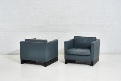  Interiors Crafts Blue Leather Lounge Chairs Ludwig Mies van der Rohe 1980 - 1928971