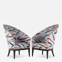  Interiors Crafts Interior Crafts Barrel Lounge Chairs Pair - 3758310