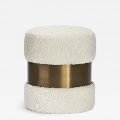  Interlude Home Scarlett Stool Boucle Bronze - 1444465
