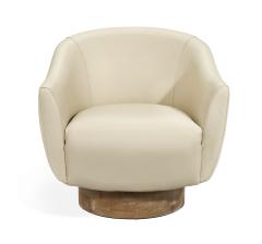  Interlude Home Simone Swivel Chair Cream - 2619090
