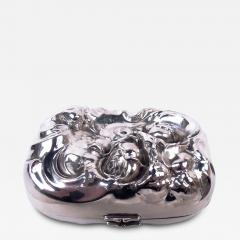  International Silver Co Antique American Victorian Sterling Silver Rosebud Soap Box - 4534140