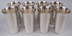  International Silver Co Set of 8 American Modern Sterling Silver Highball Bar Cups - 3798610