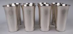  International Silver Co Set of 8 American Modern Sterling Silver Highball Bar Cups - 3798611