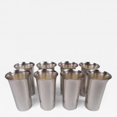  International Silver Co Set of 8 American Modern Sterling Silver Highball Bar Cups - 3828840