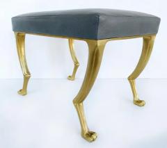  Ironies Ironies Cast Gilt Bronze Bench with Knees and Paw Feet - 3502350