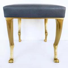  Ironies Ironies Cast Gilt Bronze Bench with Knees and Paw Feet - 3502352