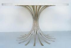  Ironies Ironies Silver Gilt Metal Table with Tessellated Bone Top - 3507684