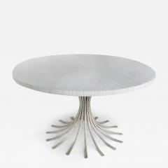  Ironies Ironies Silver Gilt Metal Table with Tessellated Bone Top - 3527533