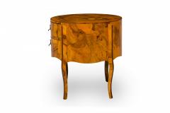  Italian Drum Form Oyster Burl End Side Table - 2790141