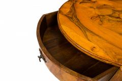  Italian Drum Form Oyster Burl End Side Table - 2790142