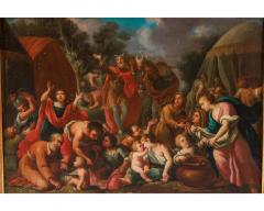  Italian School 17th Century Israelites Collecting Manna from Heaven  - 2895152