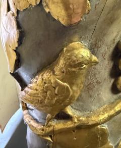  Italian Workshop EXCEPTIONAL ANTIQUE ITALIAN CARVED GILT WOOD GRAPEVINES BIRDS PEDESTAL COLUMNS - 4466245