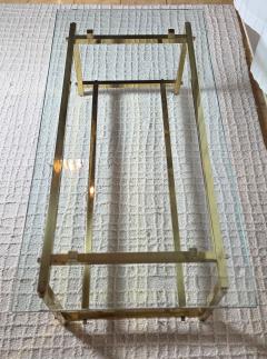  Italian Workshop Elegant Brass Cocktail Table Square Tube Constructed Italian 1970s 24 x 48 x 17 - 4450607