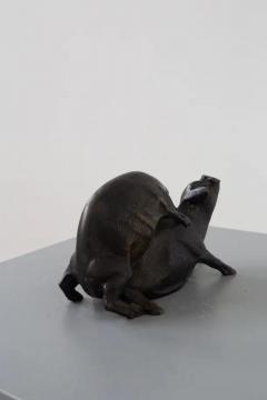  Italian school XX ct Italian Bronze sculpture Two Pigs bronze artist 20th century - 3685804