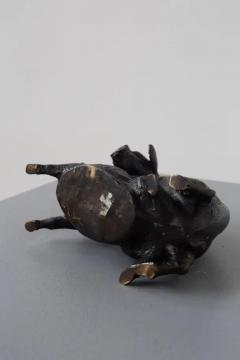  Italian school XX ct Italian Bronze sculpture Two Pigs bronze artist 20th century - 3685848