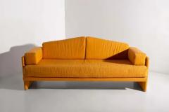  Italian school XX ct Vintage Italian Sofa in Yellow Fabric - 3690930