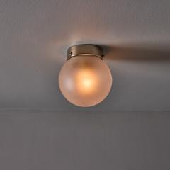  Itsu 1950s Mauri Almari Model EA 11 Glass and Metal Wall or Ceiling Lamp for Itsu - 4590939