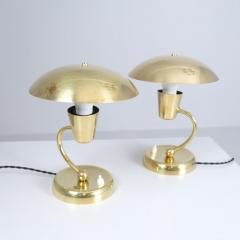  Itsu A Pair of Mid Century Brass Table Lamps Model EV 59 Itsu 1950s - 4379568
