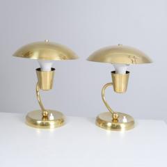  Itsu A Pair of Mid Century Brass Table Lamps Model EV 59 Itsu 1950s - 4379569