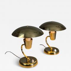  Itsu A Pair of Mid Century Brass Table Lamps Model EV 59 Itsu 1950s - 4393312