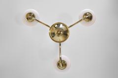  Itsu Brass Chandelier with Floral Details by Itsu Finland ca 1950s - 4022259