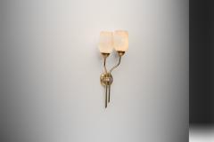  Itsu Brass and Opal Glass Wall Lamp by Itsu Finland Mid 20th Century - 4647259
