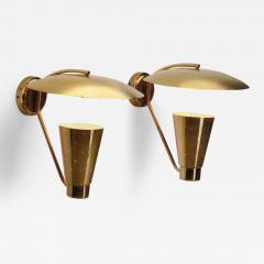  Itsu Finnish Model EY 42 Brass Wall Lights for Itsu Finland 1950s - 2970900