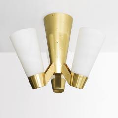  Itsu ITSU FINNISH MID CENTURY AA71 4 FLUSH MOUNT FIXTURE IN BRASS  - 1551186