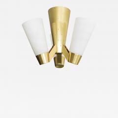  Itsu ITSU FINNISH MID CENTURY AA71 4 FLUSH MOUNT FIXTURE IN BRASS  - 1552695