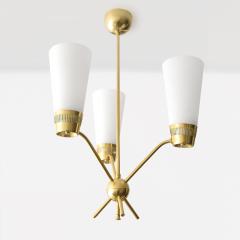  Itsu ITSU FINNISH PENDANT WITH THREE OPAL GLASS SHADES ON A BRASS FRAME - 4433923