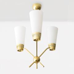  Itsu ITSU FINNISH PENDANT WITH THREE OPAL GLASS SHADES ON A BRASS FRAME - 4433924