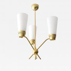  Itsu ITSU FINNISH PENDANT WITH THREE OPAL GLASS SHADES ON A BRASS FRAME - 4439484